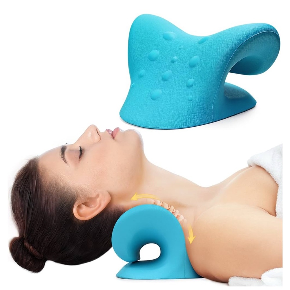 Ergonomic Blue Neck Support Pillow